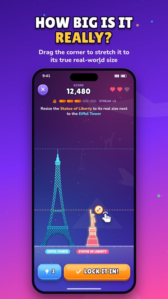 Resizing the Statue of Liberty next to the Eiffel Tower